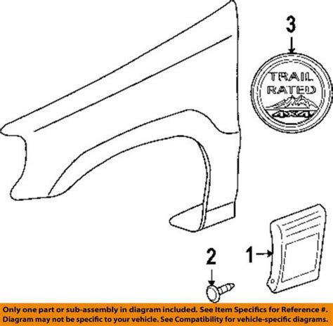 1997 grand jeep sheet metal pieces bottom fender|Cladding & Sill Mouldings .